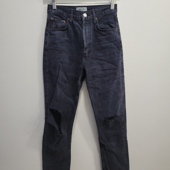Agolde Riley straight leg jeans - Contraband size 23 - Picture 1 of 13